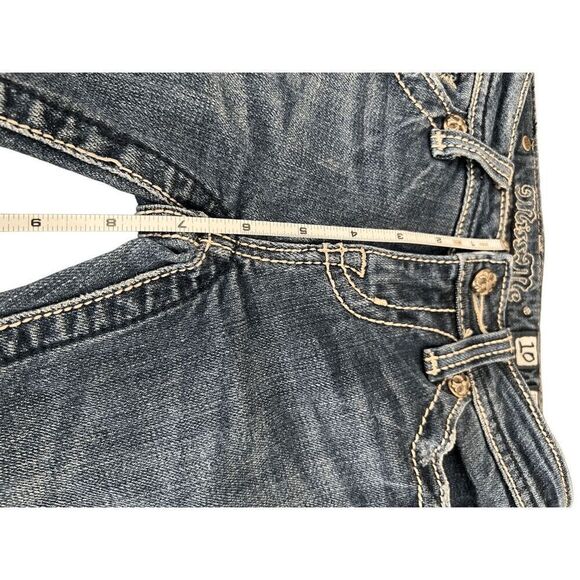 MISS ME Rhinestones cross embroidered jeans Bermuda shorts - Picture 7 of 11